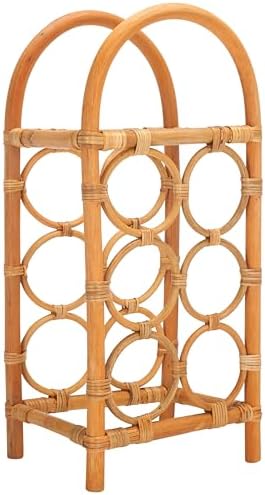 SAFAVIEH Lyza Coastal Boho Rattan Wine Rack