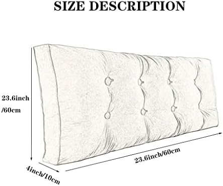 ZZYK King Size Rectangular Headboard Pillow with Removable Cover Red 23660cm