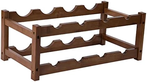 2-Layer Bamboo Wine Rack for Home Bar and Pantry 1