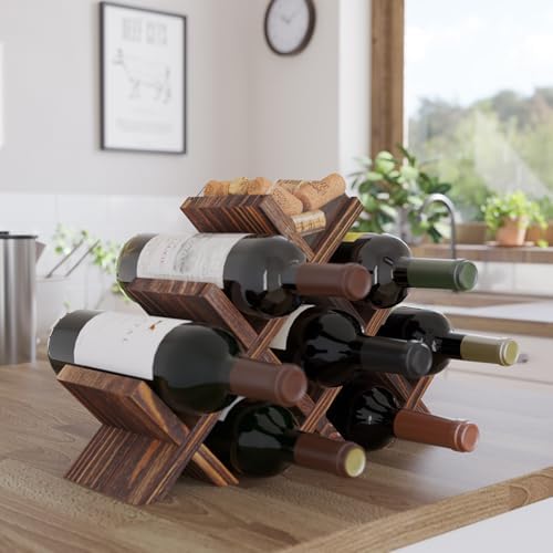 Rustic State Alella Wood Wine Rack for 8 Bottles