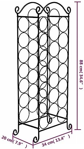 WEHUOSIF 21 Bottle Metal Wine Rack - Retro Style