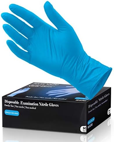 Serenelife Nitrile Gloves 100 Pack - Soft Textured and Comfortable