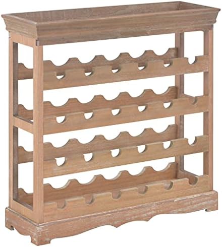 WEHUOSIF Brown Wine Cabinet with 4 Shelves