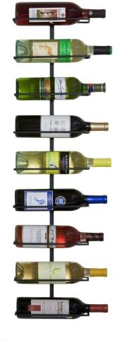 Oenophilia Wall-Mounted Wine Rack 9-Bottle Black