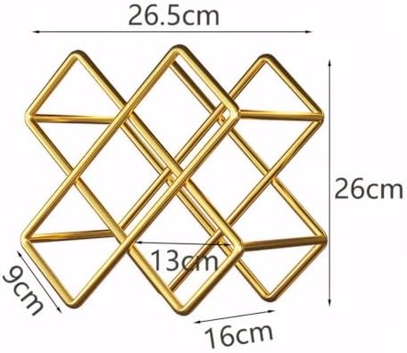 Contemporary Tabletop Wine Rack with Diamond Design