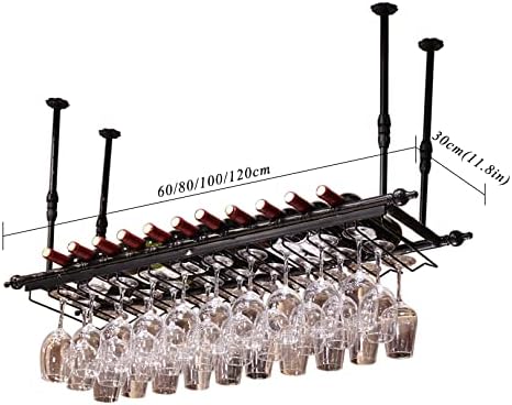 ZJDYDY 2-in-1 Adjustable Wine Rack for Ceiling and Wall