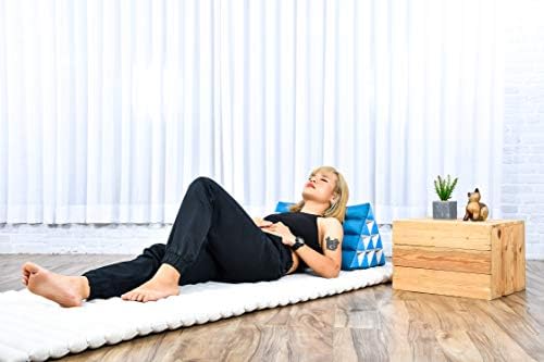 Leewadee Thai Triangle Cushion - Light Blue 20 x 13 x 13 Inches