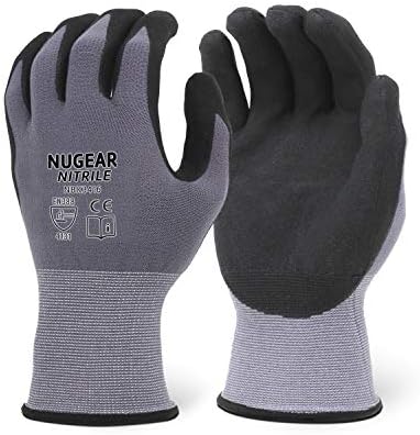 Nugear 12 Pairs Microfoam Nitirile Gloves 15 Gauge 1