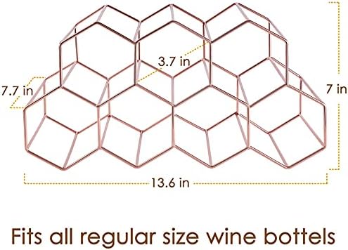 FOMANSH 7-Bottle Countertop Wine Rack with Modern Design