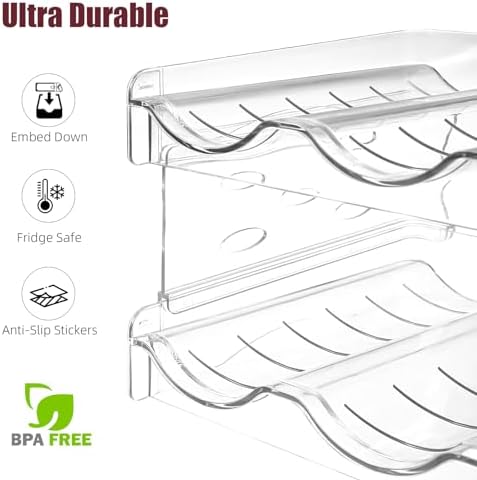 YENXIKU 2 Tier Wine Rack for Countertop and Fridge