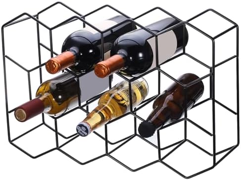 Uxcell 14 Bottle Tabletop Wine Rack in Black