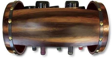 Puzzled Napoleon Wine Rack - Freestanding Wooden Barrel Holder for 10 Bottles