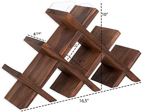 Rustic State Alella Wood Wine Rack for 8 Bottles