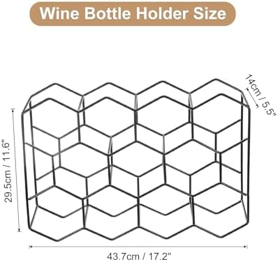 Uxcell 14 Bottle Tabletop Wine Rack in Black