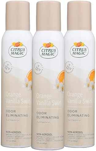 Citrus Magic Odor Eliminating Spray Orange-Vanilla 3-Ounce Pack of 3