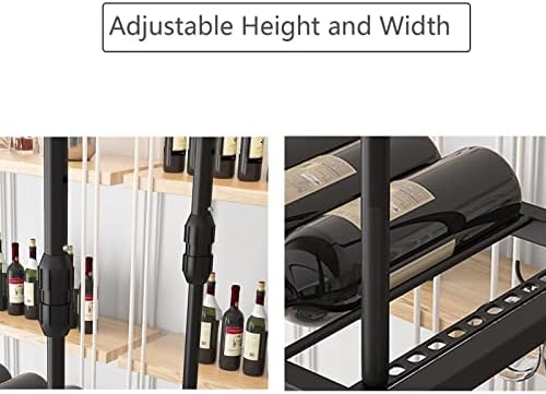 Ceiling Wine Rack with Glass Holder 14 Inch