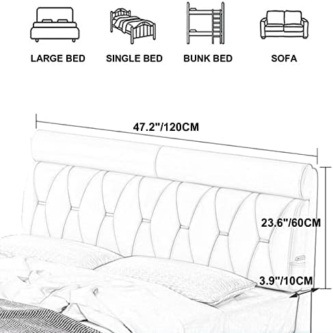 Wedge Body Pillow for Daybed Bunk Bed 472 Inch Large Bolster