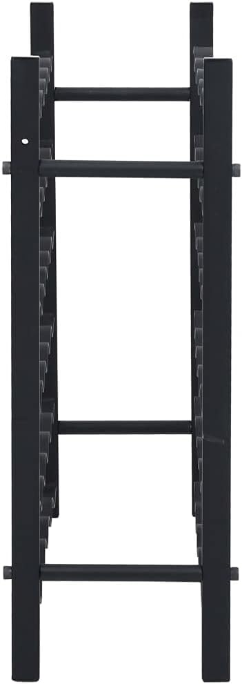vidaXL Black Iron Wine Rack - 36 Bottle Capacity