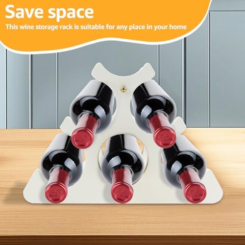 ZLHETWT Freestanding Wine Rack Holds 6 Bottles