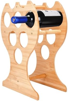 2LB Depot Bamboo Wine Rack for 6 Bottles