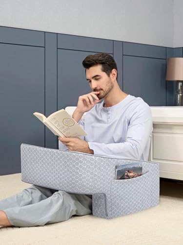 Comfyt Reading Pillow with Large Lap Desk and Pocket Arm Rest