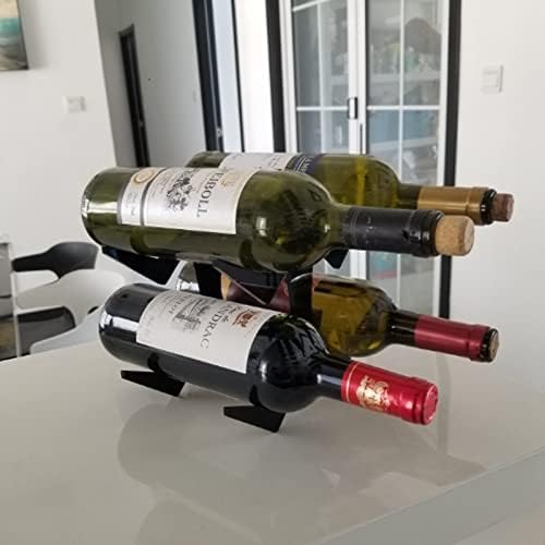 HUHAORAN2021 Tabletop Wine Rack Black