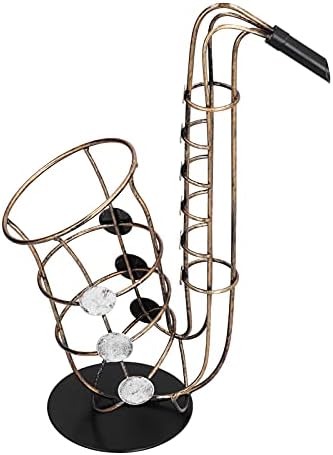 XPSSJMU Tabletop Wine Rack Metal Figurine Decor