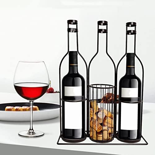 Duiaynke Wrought Iron Wine Rack with 3 Grids