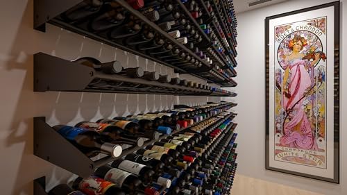 Ultra Wine Racks Showcase Cork Out Row - Black 12 Bottle
