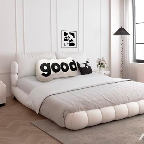 Johnear Headboard Pillow White Plush Reading Support 1