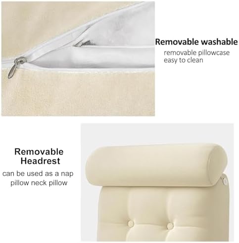 Adjustable Reading Pillow with Lumbar Support for Bed and Sofa