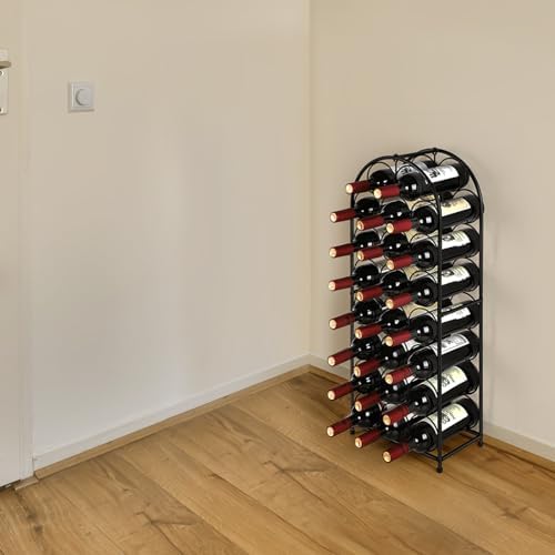 ETELI 23 Bottles Freestanding Metal Wine Rack Cabinet