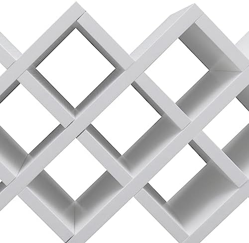 PiaoCaiYin Wall-Mounted Wine Rack 10 Grids