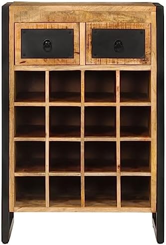 THOYTOUI 16-Bottle Freestanding Wine Rack with Drawers