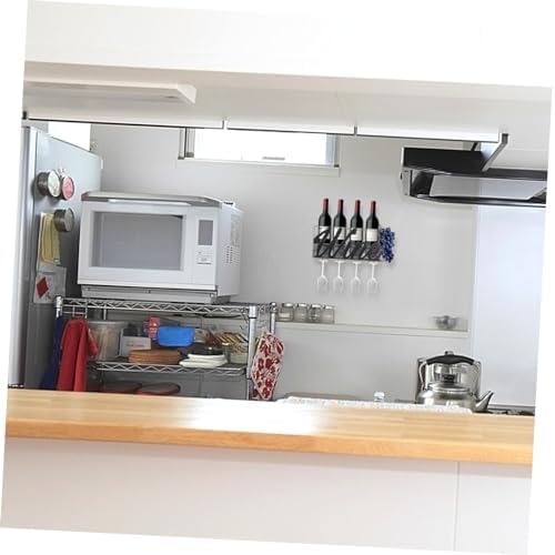 HOLIDYOYO Wall-Mounted Wine Rack 1pc Iron Bottle Holder