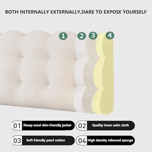 HACSYP Triangular Headboard Pillow - 10cm Thick Padded Cover for Bed and Sofa