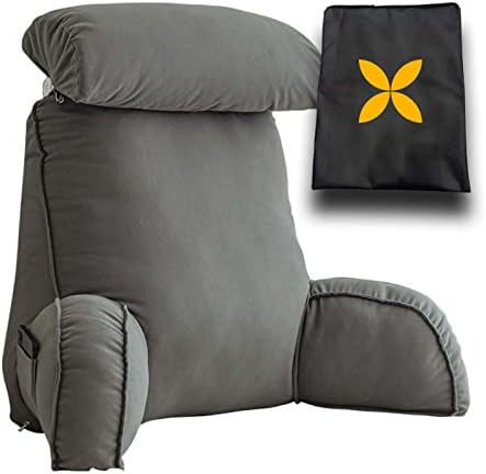 SARUEL Reading Pillow with Arm Support and Detachable Neck Roll 1