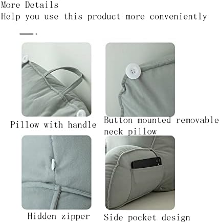 SARUEL Reading Pillow with Arm Support and Detachable Neck Roll 1