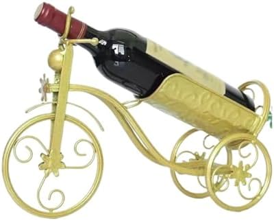 Gold Wine Rack with Creative Design