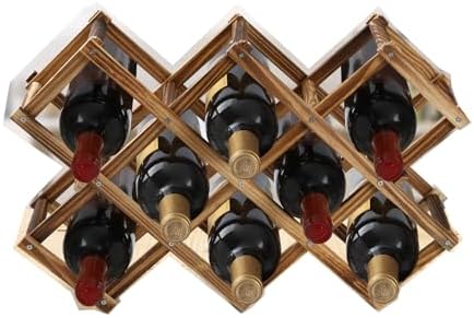 BlissfulScape Freestanding Wine Rack - 10-Bottle Capacity