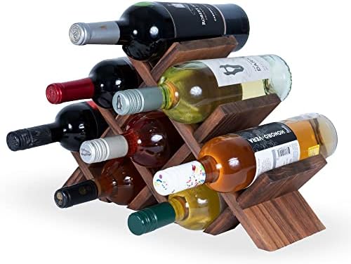 Rustic State Alella Wood Wine Rack for 8 Bottles