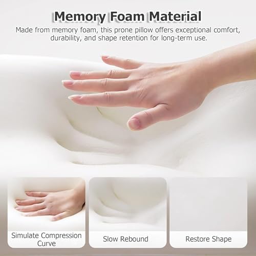 JYHHCYS Memory Foam Prone Pillow for Reading and Phone Use