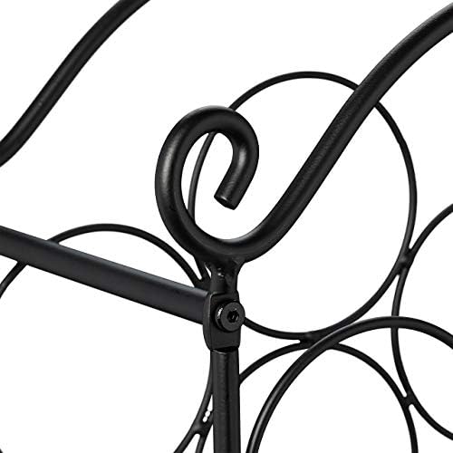 Relaxdays Black Wine Rack for 21 Bottles
