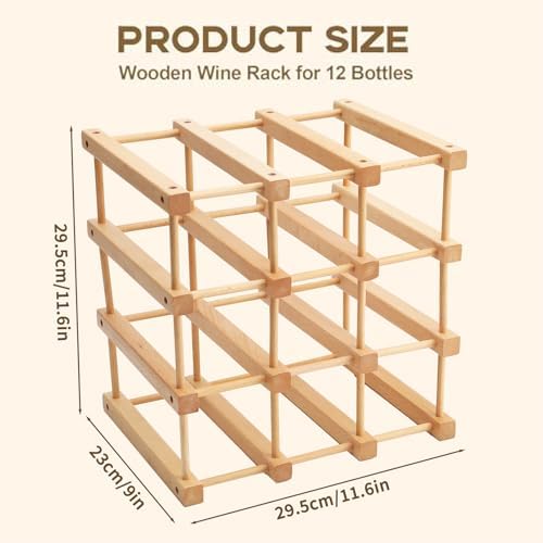 Yuehuam 12-Bottle Stackable Wine Rack
