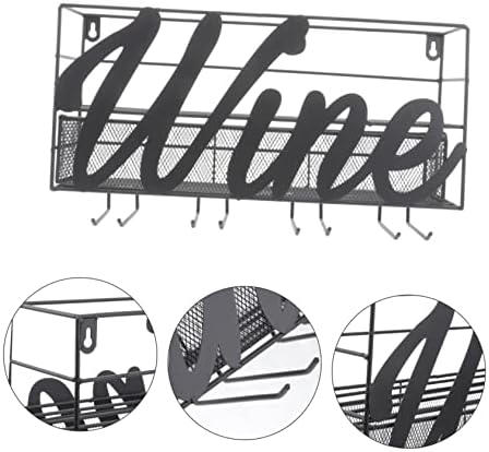 HOLIDYOYO Wall-Mounted Wine Rack 1pc Iron Bottle Holder