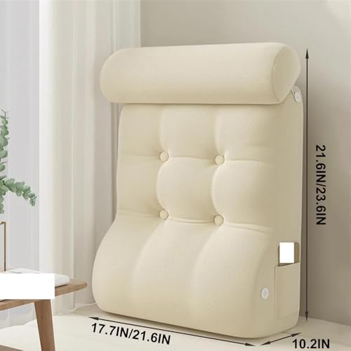 Adjustable Reading Pillow with Lumbar Support for Bed and Sofa