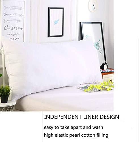 ZZYK Long Back Support Pillow with Removable Cover