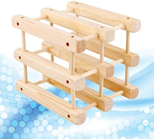 DOITOOL Wood Wine Holder Countertop Wine Rack