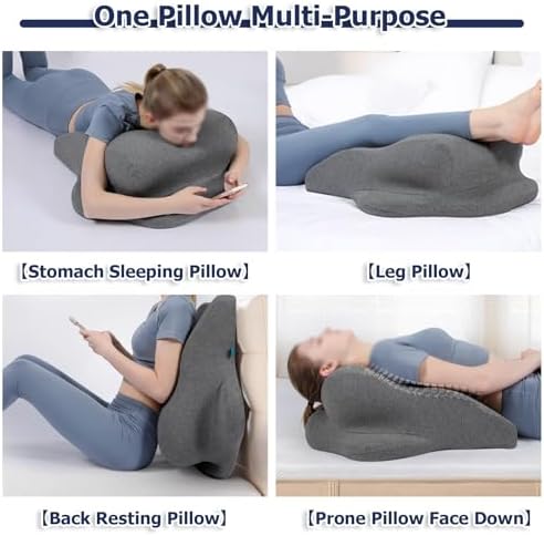 JYHHCYS Extra Large Grey Reading Pillow for Bed
