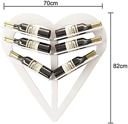 Wall-Mounted Wine Rack for 6 Bottles - Wrought Iron Design White